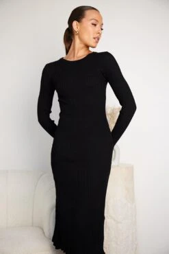 Gila Knit Dress - Black -Reverse Sale Store Gila Knit Dress Black Dresses womens dresses womens clothing 4