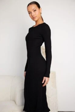 Gila Knit Dress - Black -Reverse Sale Store Gila Knit Dress Black Dresses womens dresses womens clothing 5