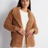 Grizelda Teddy Jacket - Tan -Reverse Sale Store Grizelda Teddy Jacket Tan Jackets womens clothing