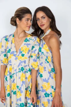 Hamlin Dress - Beige Floral -Reverse Sale Store Hamlin Dress Beige Floral Dresses womens dresses womens clothing 6