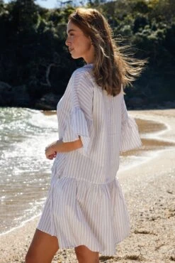 Hazelle Dress - Beige Stripe 16 Hazelle Dress - Beige Stripe -Reverse Sale Store Hazelle Dress Beige Stripe Dresses womens dresses womens clothing 7