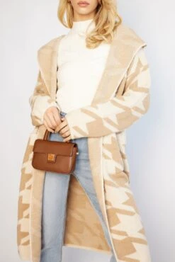 Hildena Cardigan - Beige Print