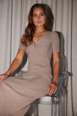 Ivoree Dress - Beige -Reverse Sale Store Ivoree Dress Beige Dresses womens dresses womens clothing 4