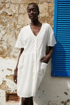 Jaydenne Dress - White Spot -Reverse Sale Store Jaydenne Dress White Spot Dresses womens dresses womens clothing 3