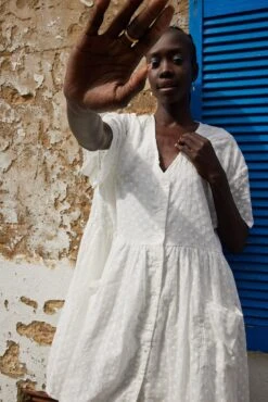 Jaydenne Dress - White Spot -Reverse Sale Store Jaydenne Dress White Spot Dresses womens dresses womens clothing 4