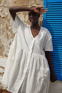 Jaydenne Dress - White Spot -Reverse Sale Store Jaydenne Dress White Spot Dresses womens dresses womens clothing 5