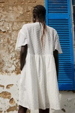 Jaydenne Dress - White Spot -Reverse Sale Store Jaydenne Dress White Spot Dresses womens dresses womens clothing 8