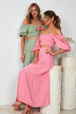 Jayma Skirt - Pink -Reverse Sale Store JaylaTop Jayma SkirtTwoModel 15