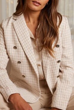 Jemah Blazer - Beige Print -Reverse Sale Store JemahBlazer BeigePrintA56962Location31.5.231545