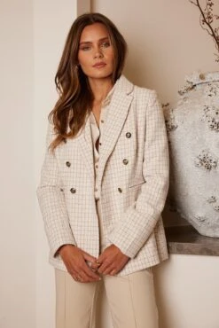 Jemah Blazer - Beige Print -Reverse Sale Store JemahBlazer BeigePrintA56962Location31.5.231551