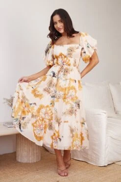 Jenbelle Dress - Yellow Floral