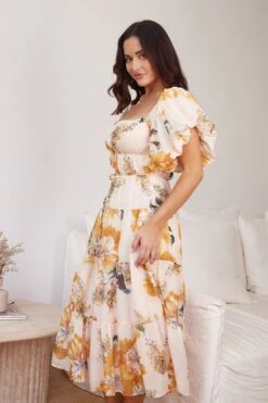 Jenbelle Dress - Yellow Floral 13 Jenbelle Dress - Yellow Floral -Reverse Sale Store Jenbelle Dress Yellow Floral Dresses womens dresses womens clothing 5