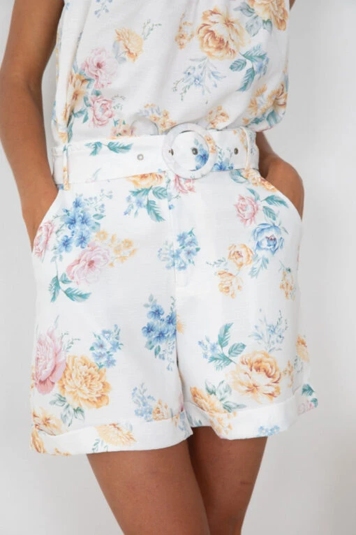 Jonie Shorts - White Print -Reverse Sale Store JonieShorts WhitePrint16210201 1 2