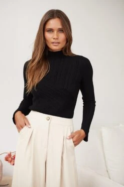 Jorjia Knit Top - Black