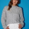 Kadey Knit - Grey -Reverse Sale Store Kadey Knit Grey Knitwear womens clothing