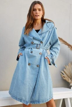 Kasey Coat - Blue Denim -Reverse Sale Store KaseyCoat BlueDenimJA222755413