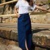 Katlyn Skirt - Dark Blue -Reverse Sale Store KatlynSkirt DarkBlueSK13184114A7482