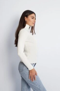 Keiran Knit Top - White -Reverse Sale Store Keiran Knit Top White Knitwear womens clothing 5