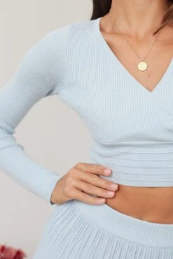 Klarassi Knit Top - Blue 17 Klarassi Knit Top - Blue -Reverse Sale Store KlarassiKnitTop Blue3003787