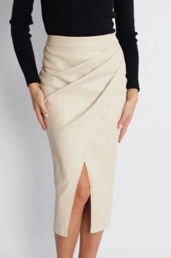 Kyleena Skirt - Beige -Reverse Sale Store KyleenaSkirt BeigeSSK356IMG 5859