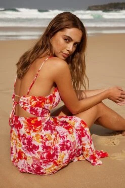 Lanora Dress - Pink Floral -Reverse Sale Store Lanora Dress Pink Floral Dresses womens dresses womens clothing 8