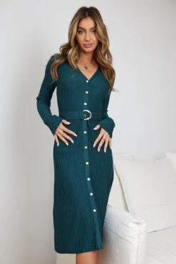Larana Knit Dress - Teal