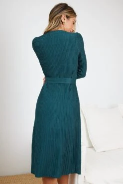 Larana Knit Dress - Teal -Reverse Sale Store Larana Knit Dress Teal Dresses womens dresses womens clothing 8
