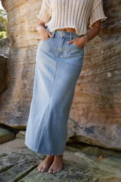 Larice Skirt - Blue Denim