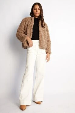 Latricia Jacket - Beige -Reverse Sale Store Latricia Jacket Beige Jackets womens clothing 4