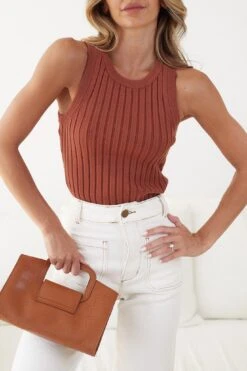 Lorry Knit Top - Rust
