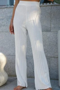 Losha Knit Pants - White
