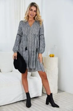 Ludmilla Dress - Black Print