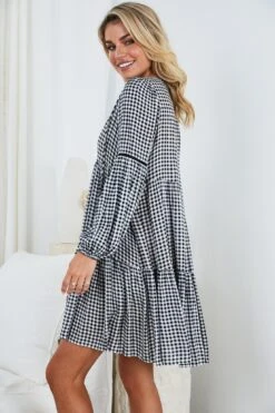 Ludmilla Dress - Black Print -Reverse Sale Store Ludmilla Dress Black Print Dresses womens dresses womens clothing 3