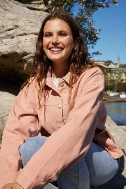 Maira Jacket - Pink -Reverse Sale Store Maira Jacket Pink Jackets womens clothing 3