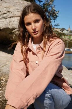 Maira Jacket - Pink -Reverse Sale Store Maira Jacket Pink Jackets womens clothing 4