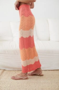 Milanna Crochet Skirt - Tangerine Print 15 Milanna Crochet Skirt - Tangerine Print -Reverse Sale Store MilannaCrochetSkirt TangerinePrintSN0090D S5864