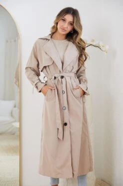 Persis Trench Coat - Mocha