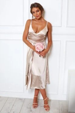 Poppy Dress - Champagne -Reverse Sale Store Poppy Dress Champagne Dresses womens dresses womens clothing 12