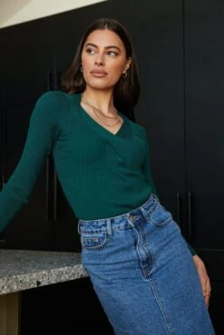 Reenia Knit Top - Emerald