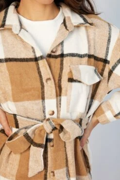 Reeva Shirt Jacket - Brown Check -Reverse Sale Store ReevaShirtJacket BrownCheckWJT210Ecom10.05.231199