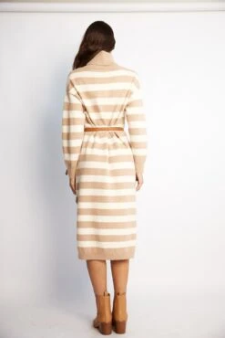 Roxeen Knit Dress - Beige Stripe 15 Roxeen Knit Dress - Beige Stripe -Reverse Sale Store Roxeen Knit Dress Beige Stripe Dresses womens dresses womens clothing 7
