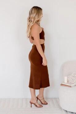 Reverse Sabia Dress - Chocolate -Reverse Sale Store SabiaDress Chocolate 21029 2048A7042