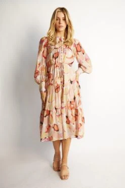 Saniya Dress - Pink Print