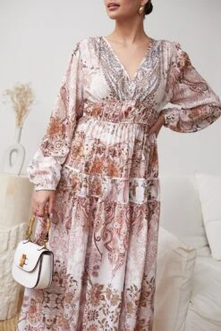 Sema Dress - Brown Print -Reverse Sale Store Sema Dress Brown Print Dresses womens dresses womens clothing 3