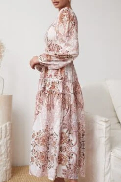 Sema Dress - Brown Print -Reverse Sale Store Sema Dress Brown Print Dresses womens dresses womens clothing 5