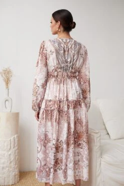 Sema Dress - Brown Print -Reverse Sale Store Sema Dress Brown Print Dresses womens dresses womens clothing 6