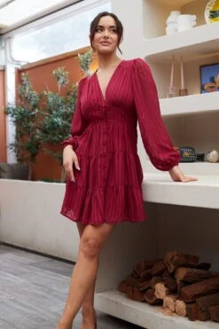 Sirenna Dress - Berry 13 Sirenna Dress - Berry -Reverse Sale Store Sirenna Dress Berry Dresses womens dresses womens clothing 5