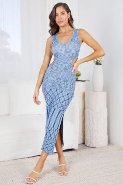 Skyie Knit Dress - Blue Print