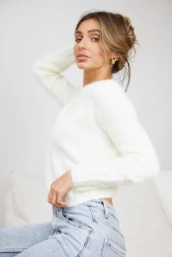 Stenar Jumper - White -Reverse Sale Store StenarJumper White2051477 128.6.20233572