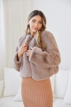 Terah Jacket - Mocha -Reverse Sale Store Terah Jacket Mocha Jackets womens clothing 4